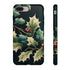Dark Green Festive Holly in Watercolor - Impact Resistant Phone Case iPhone 8 Plus Matte